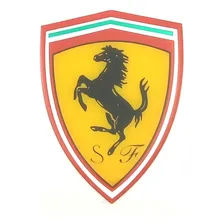Emblema Adesivo Brasão Ferrari Poliéster Cromado Resinado Pu Foto mini 1