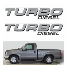 Emblema Adesivo F250 Turbo Diesel Prata/preto Tdslpr Foto  mini 1