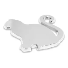 Emblema Adesivo Gato Cromado Carro Moto Capacete E Objetos Foto mini  3