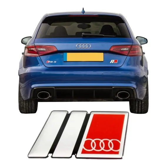 Emblema Adesivo Resinado Audi Res9 Cor Logo Audi Resinado Foto 1