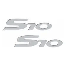 Emblema Adesivo Resinado S10 2006 Prata S10r52 Cor Adesivo S10 Prata Foto mini  2
