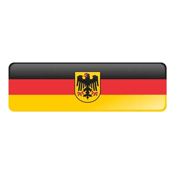 Emblema Adesivo Resinado Volkswagen Bandeira Alemanha Rs02 Foto 1