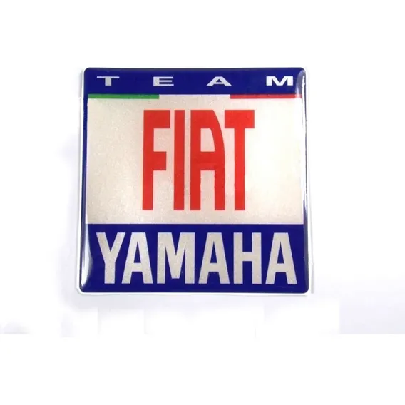 Emblema Adesivo Resinado Yamaha Team Fiat 8x8 Cms Cor ADESIVO EMBLEMA GRÁFICO TEAM FIAT Foto 1