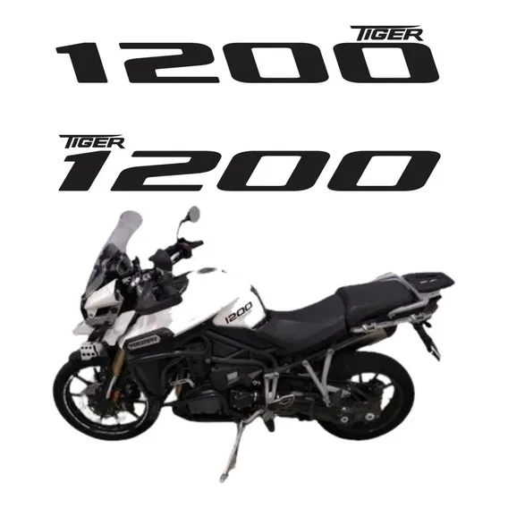Emblema Adesivo Tanque Triumph Tiger 1200 Explorer Cromado Cor PRATA Foto 1