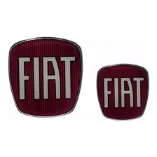 Emblema Kit Adesivo Resinado Fiat Bravo Dianteiro Traseiro Cor Vermelho Foto mini 2