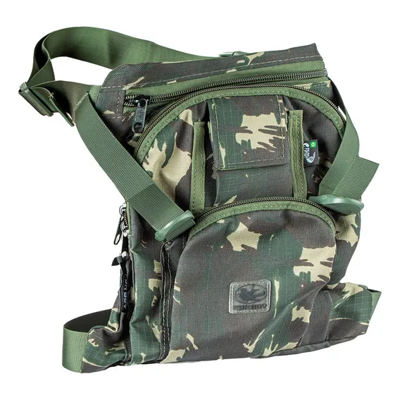 Embornal Tático Bolsa Pochete De Perna Militar Coldre Velado Cor Exercito Desenho Do Tecido Camuflado Foto 1