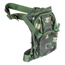 Embornal Tático Bolsa Pochete De Perna Militar Coldre Velado Cor Exercito Desenho Do Tecido Camuflado Foto mini  2