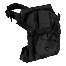 Embornal Tático Bolsa Pochete De Perna Militar Coldre Velado Cor Preto Desenho Do Tecido Lisa Foto mini 1