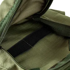 Embornal Tático Bolsa Pochete De Perna Militar Coldre Velado Cor Verde Desenho Do Tecido Lisa Foto mini 3