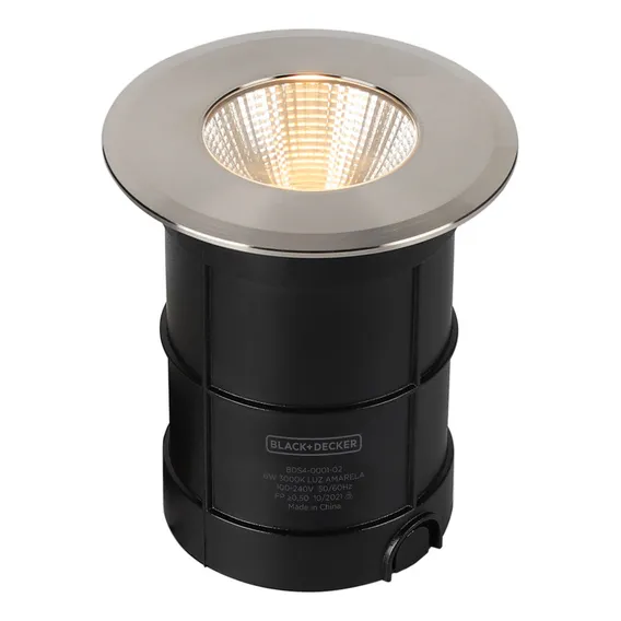 Embutido Solo Redondo Led Inox 3w 3000k Ip65 Black+decker Foto 1