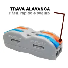 Emenda Eletrica Conector Tipo Borne 10 Pcs Duplo Pct 2-2 Foto mini  3