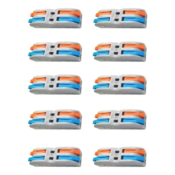 Emenda Eletrica Conector Tipo Borne 10 Pcs Duplo Pct 2-2 Foto 1