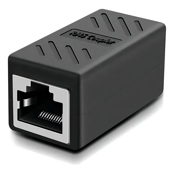 Emenda Para Rj45 Ponto FĂȘmea A Ponto FĂȘmea Preta Foto 1