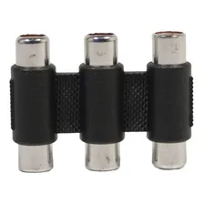 Emenda Tripla Rca FĂȘmea X FĂȘmea Preta (pacote Com 10 Pçs) Foto mini 1