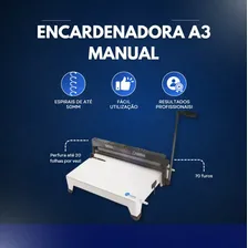 Encadernadora A3 Manual Para Encadernação 70 Furos 20 Fls Foto mini 4