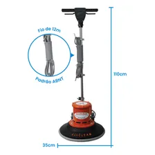 Enceradeira Industrial Lavadora Piso Romher Allclean 350 Bivolt Foto mini 4
