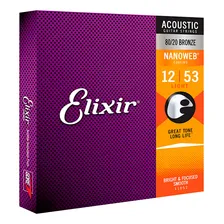 Encordamento Elixir 012 Violão Aço Light 11052 Foto mini 1