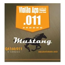 Encordoamento Aço Phosphoro Bronze 0.11 Qa160-011 Mustang Foto mini 1