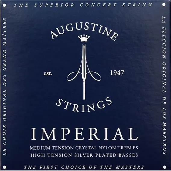 Encordoamento Augustine Imperial Blue Violão Nylon Tensão Média-Alta Foto 1