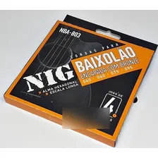 Encordoamento Baixolão 4 Cordas Aço Bronze 80/20 Nig Nba803 Foto mini  2