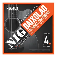 Encordoamento Baixolão 4 Cordas Aço Bronze 80/20 Nig Nba803 Foto  mini 1
