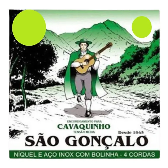 Encordoamento Cavaco T Média São Gonçalo Palheta Corda Extra Foto 1