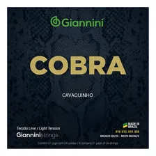 Encordoamento Cavaquinho Giannini Niquel Tensao Leve Foto mini  3