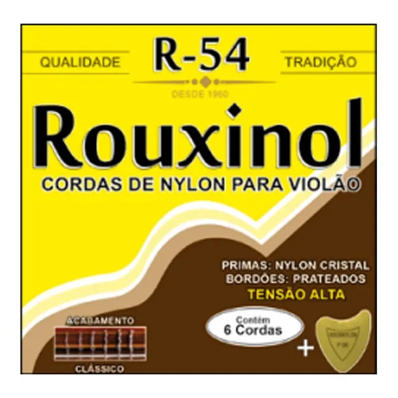 Encordoamento Corda Nylon Violao R54 Rouxinol Acab Classico Foto 1
