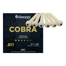 Encordoamento Corda Violão Aço 011 Giannini C/ Pinos Violão Foto  mini 1