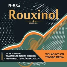 Encordoamento Cordas Nylon Violão Tensão Média Rouxinol R53a Foto  mini 1