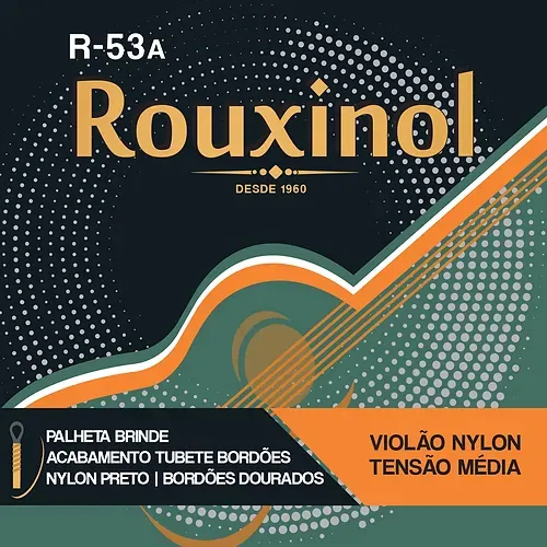Encordoamento Cordas Nylon Violão Tensão Média Rouxinol R53a Foto 1