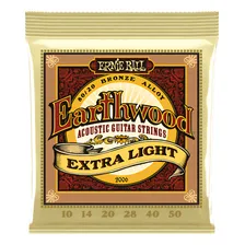 Encordoamento Cordas P/ Violão Aço 010 Earthwood Ernie Ball Foto mini 1