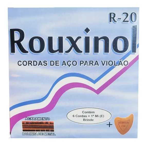 Encordoamento Cordas Violão Rouxinol R20 Aço Bolinha 011/042 Foto 1