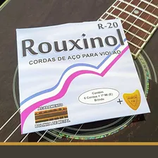Encordoamento Cordas Violão Rouxinol R20 Aço Bolinha 011/042 Foto mini 3