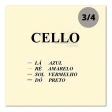 Encordoamento Cordas Violoncelo Cello Mauro Calixto 3/4 Foto mini 1