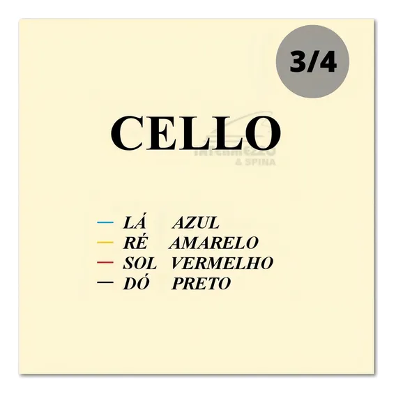 Encordoamento Cordas Violoncelo Cello Mauro Calixto 3/4 Foto 1