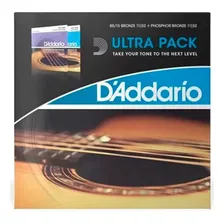 Encordoamento Daddario Violão Ultra Pack Aço Ez910 E Ej26 Foto mini 2