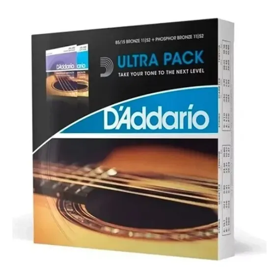 Encordoamento Daddario Violão Ultra Pack Aço Ez910 E Ej26 Foto 1