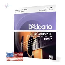 Encordoamento Daddario Violão Aço 0.11 Ej13-b + Mi Extra Foto mini 2