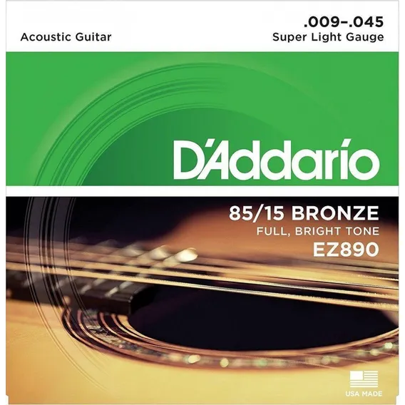 Encordoamento Daddario Violão Aço 09 Ez890 Ez-890 Foto 1