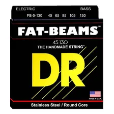 Encordoamento Dr Strings Fat-beams Baixo 5 Cordas 45-130 Foto mini 1