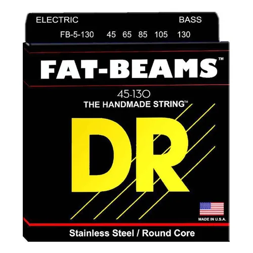 Encordoamento Dr Strings Fat-beams Baixo 5 Cordas 45-130 Foto 1