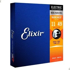 Encordoamento Elixir Corda Guitarra 011 Nanoweb 12102 Foto mini  3