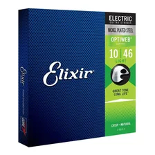 Encordoamento Elixir Cordas 010 Light Optiweb Guitarra Foto mini 1