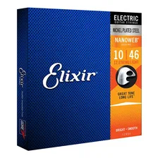 Encordoamento Elixir P/ Guitarra 010 12 Cordas Nanoweb 12450 Foto mini 1