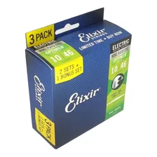 Encordoamento Elixir P/ Guitarra Light Optiweb Pack 3 Sets Foto mini  3