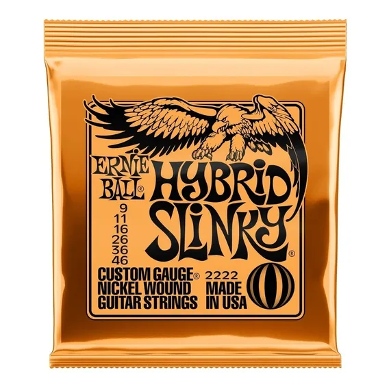 Encordoamento Ernie Ball .009/.046 Hybrid Slinky Foto 1