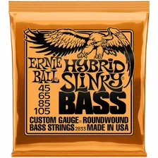 Encordoamento Ernie Ball Baixo 4 Cordas 045-105 Hibrida 2833 Foto  mini 1