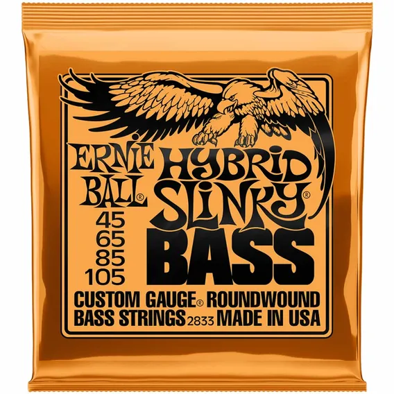 Encordoamento Ernie Ball Baixo 4 Cordas 045-105 Hibrida 2833 Foto 1