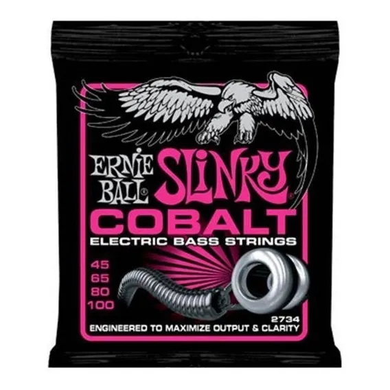 Encordoamento Ernie Ball Baixo Cobalt Super Slinky 2734 Foto 1